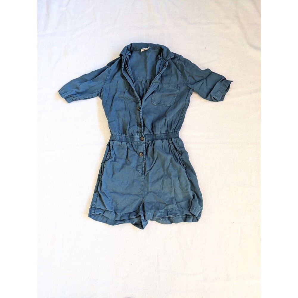 Faherty Brand Stormy Seas Arlie Romper Women's XS -Missing a  Button